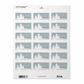 Winter Trees Sneeuwscène Retouradres Label (Full Sheet)