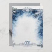 Winter-trouwuitnodiging Kaart (Voorkant / Achterkant)