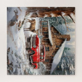 Winter  Truck Puzzel Legpuzzel (Horizontaal)