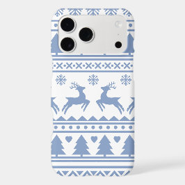 Winter trui patroon Blauw iPhone 17 Pro Max Hoes