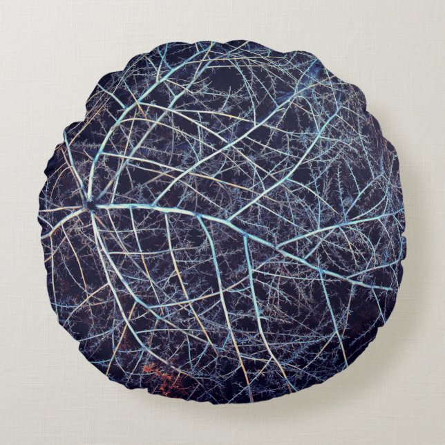 Winter Tumbleweed Rond Kussen (Voorkant)