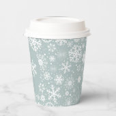 Winter Tweede verjaardag Papier Cups Snowflake TWO Papieren Bekers (Links)