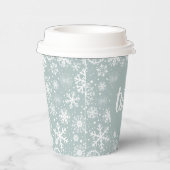 Winter Tweede verjaardag Papier Cups Snowflake TWO Papieren Bekers (Rechts)