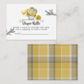 Winter Uil Kerst Baby shower Luier Raffle Informatiekaartje (Voorkant / Achterkant)