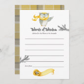 Winter Uil Kerst Baby shower Moeder Advies (Voorkant / Achterkant)