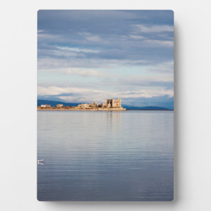 Winter uitzicht Piel Island Morecambe Bay Cumbria Fotoplaat