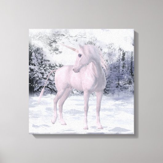 Winter Unicorn Canvas Afdruk (Voorkant)