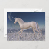 Winter Unicorn - lopend Briefkaart (Voorkant / Achterkant)