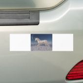 Winter Unicorn - lopend Bumpersticker (Op auto)