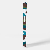 Winter Urban Camo Wit Bruin Turquoise Case-Mate iPhone Case (Achterkant / Rechts)