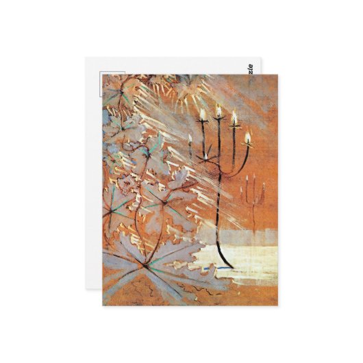 Winter (V) beroemd schilderij Briefkaart (Voorkant / Achterkant in situ)