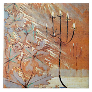 Winter (V) beroemd schilderij Tegeltje