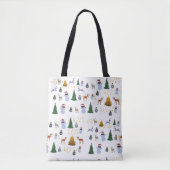 Winter Vakantie All-over-Print Canvas tas (Voorkant)
