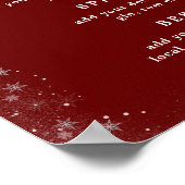 winter vakantie bruiloft vreugde bar menu bord poster (Hoek)