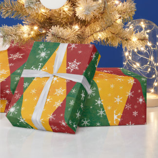 Winter Vakantie Diamant Sneeuwvlok Kerst Patroon Cadeaupapier