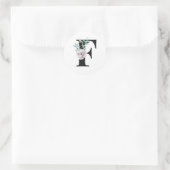 Winter vakantie initialen sticker letter F (Tas)