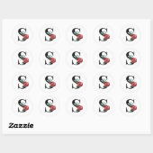 Winter vakantie initialen sticker letter S (Vel)