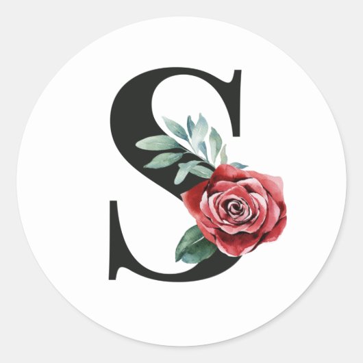 Winter vakantie initialen sticker letter S (Voorkant)