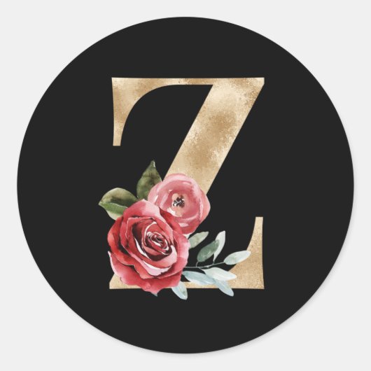 Winter vakantie initialen sticker letter Z (Voorkant)