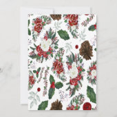 Winter Vakantie Kerstmis uitnodiging (Achterkant)