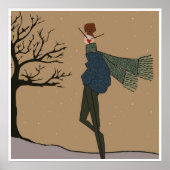 Winter Vakantie Sneeuw Weer Mode Kunst Poster (Voorkant)