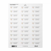 Winter Vakantie Sneeuwman Retouradres labels (Full Sheet)
