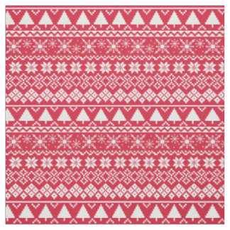 Winter Vakantie Trui Print Rood Stof