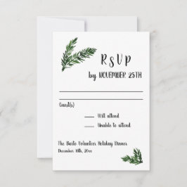 Winter vakantiefeest evenement receptie reactie RS RSVP Kaartje