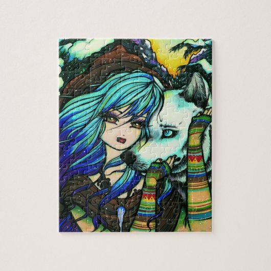 Winter Vampire White Kerstfeest Fantasy Art Legpuzzel (Verticaal)