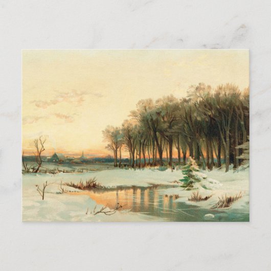 Winter van Alfred Thompson Bricher Briefkaart (Voorkant)