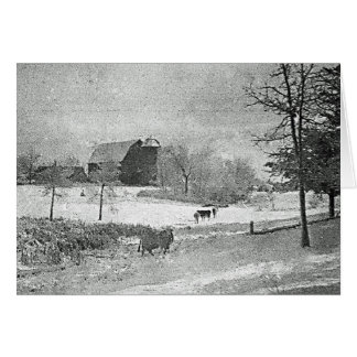 Winter van het boerderij