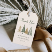 Winter Verjaardag Dank u Cadeaulabel