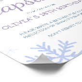 Winter Verjaardag Tijd Capsule teken Poster (Hoek)