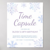 Winter Verjaardag Tijd Capsule teken Poster (Voorkant)