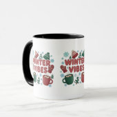 Winter Vibes" 2D-puffen Mok (Voorkant links)