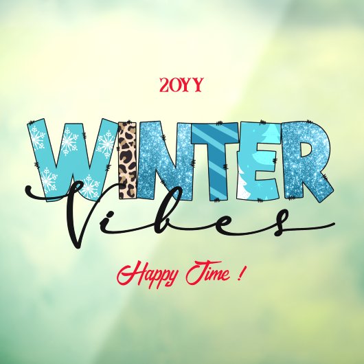 Winter Vibes Customize Raamsticker (Vel 3)