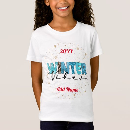 Winter Vibes Customize T-shirt (Voorkant)