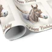 Winter vibes Donkey - Verjaardag Cadeaupapier (Rol Hoek)