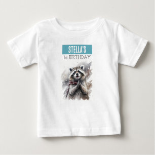Winter Vibes Raccoon - 1e verjaardag T-shirt