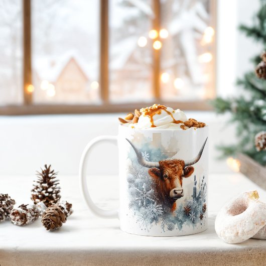 Winter Vibes Texas Longhorn - Koffiemok