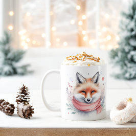Winter Vibes Waterverf Fox - Koffiemok
