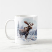 Winter Vibes Waterverf Moose - Koffiemok (Links)