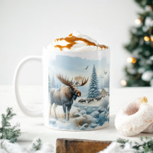 Winter Vibes Waterverf Moose -