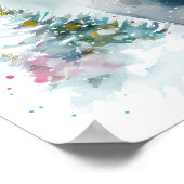 Winter Vibes Waterverf Polar beer - Kinder Poster (Hoek)