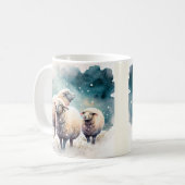 Winter Vibes Waterverf Sheep Koffiemok (Voorkant links)