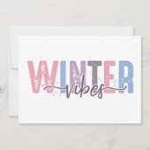 Winter Vibes - zachte pasteltypografie Kaart (Voorkant)