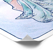 Winter (Vier seizoenen), Alphonse Mucha Poster (Hoek)