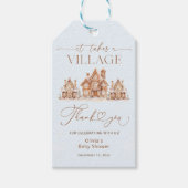 Winter Village Baby shower Dank u Cadeaulabel (Voorkant)