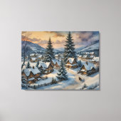 Winter Village Canvas Art (Voorkant)