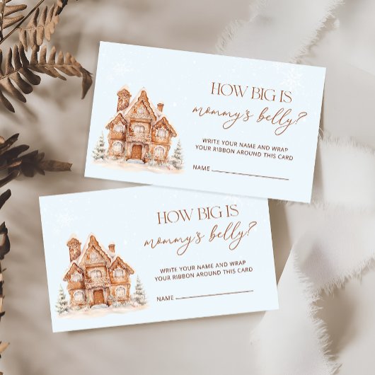 Winter Village Hoe groot is de buik van mama Informatiekaartje